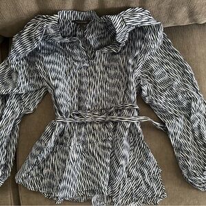 Striped Women's Top with Belt